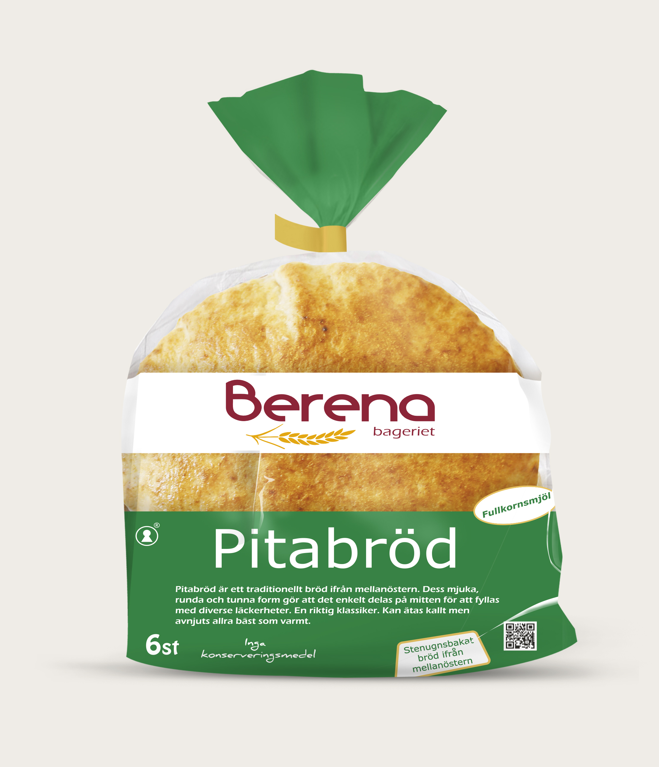 Pitabröd Fullkornsmjöl Berena Bageriet Malmö